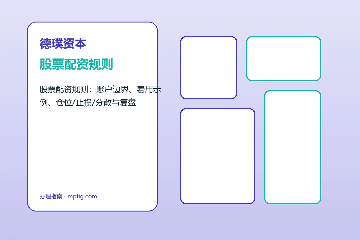 德璞资本费用、账户与退出规则图解